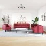 Set sofás Chesterfield con cojines 3 pzas terciopelo rojo tinto by , Sofas - Ref: Foro24-3209285, Price: 783,33 €, Discount: %