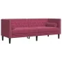 Set sofás Chesterfield con cojines 3 pzas terciopelo rojo tinto by , Sofas - Ref: Foro24-3209285, Price: 783,33 €, Discount: %