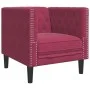 Set sofás Chesterfield con cojines 3 pzas terciopelo rojo tinto by , Sofas - Ref: Foro24-3209285, Price: 783,33 €, Discount: %
