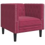 Set sofás Chesterfield con cojines 3 pzas terciopelo rojo tinto by , Sofas - Ref: Foro24-3209285, Price: 743,42 €, Discount: %