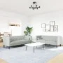 Set sofás Chesterfield con cojines 2 pzas terciopelo gris claro by , Sofas - Ref: Foro24-3209291, Price: 521,87 €, Discount: %