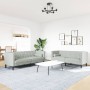 Set sofás Chesterfield con cojines 2 pzas terciopelo gris claro by , Sofas - Ref: Foro24-3209291, Price: 503,87 €, Discount: %