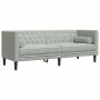 Set sofás Chesterfield con cojines 2 pzas terciopelo gris claro by , Sofas - Ref: Foro24-3209291, Price: 521,87 €, Discount: %