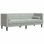 Set sofás Chesterfield con cojines 2 pzas terciopelo gris claro by , Sofas - Ref: Foro24-3209291, Price: 503,87 €, Discount: %