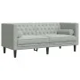 Set sofás Chesterfield con cojines 2 pzas terciopelo gris claro by , Sofas - Ref: Foro24-3209291, Price: 521,87 €, Discount: %