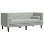 Set sofás Chesterfield con cojines 2 pzas terciopelo gris claro by , Sofas - Ref: Foro24-3209291, Price: 503,87 €, Discount: %