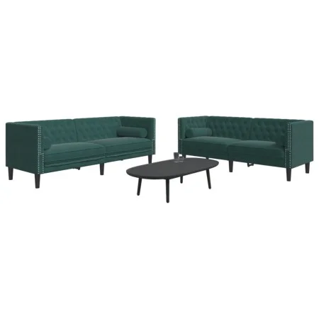 Set de sofás Chesterfield con cojines 2 piezas terciopelo verde by , Sofas - Ref: Foro24-3209293, Price: 637,73 €, Discount: %