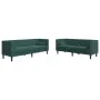 Set de sofás Chesterfield con cojines 2 piezas terciopelo verde by , Sofas - Ref: Foro24-3209293, Price: 637,73 €, Discount: %