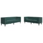 Set de sofás Chesterfield con cojines 2 piezas terciopelo verde by , Sofas - Ref: Foro24-3209293, Price: 668,38 €, Discount: %