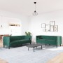 Set de sofás Chesterfield con cojines 2 piezas terciopelo verde by , Sofas - Ref: Foro24-3209293, Price: 668,38 €, Discount: %