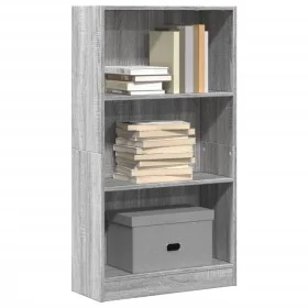 Ingenieurholzregal in Sonoma-Grau 60x24x109 cm von , Bücherregale und Regale - Ref: Foro24-857808, Preis: 44,89 €, Rabatt: %