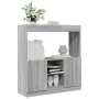 Aparador de madera de ingeniería gris Sonoma 92x33x100 cm von , Bücherregale und Regale - Ref: Foro24-855129, Preis: 70,53 €,...