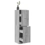 Armario botiquín madera ingeniería gris Sonoma 40x41x144,5 cm by , Lockers and storage cabinets - Ref: Foro24-3309641, Price:...