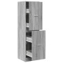 Armario botiquín madera ingeniería gris Sonoma 40x41x144,5 cm by , Lockers and storage cabinets - Ref: Foro24-3309641, Price:...
