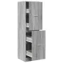 Medizinschrank aus grauer Sonoma-Ingenieurholz 40x41x144,5 cm. von , Schließfächer und Lagerschränke - Ref: Foro24-3309641, P...