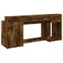 Escritorio con LED madera ingeniería roble ahumado 200x55x91 cm by , Desks - Ref: Foro24-3309442, Price: 184,73 €, Discount: %