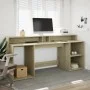 Escritorio con LED madera ingeniería roble Sonoma 200x55x91 cm by , Desks - Ref: Foro24-3309440, Price: 180,58 €, Discount: %