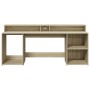 Escritorio con LED madera ingeniería roble Sonoma 200x55x91 cm by , Desks - Ref: Foro24-3309440, Price: 171,72 €, Discount: %