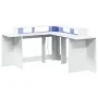 Schreibtisch mit LED-Licht, Holzwerkstoff, weiß, 152x152x91 cm. von , Schreibtische - Ref: Foro24-3309456, Preis: 164,61 €, R...