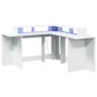 Schreibtisch mit LED-Licht, Holzwerkstoff, weiß, 152x152x91 cm. von , Schreibtische - Ref: Foro24-3309456, Preis: 167,54 €, R...