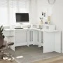 Escritorio con luz LED madera ingeniería blanco 152x152x91 cm by , Desks - Ref: Foro24-3309456, Price: 164,61 €, Discount: %
