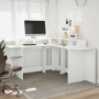 Escritorio con luz LED madera ingeniería blanco 152x152x91 cm by , Desks - Ref: Foro24-3309456, Price: 167,54 €, Discount: %