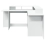 Escritorio con luz LED madera ingeniería blanco 152x152x91 cm by , Desks - Ref: Foro24-3309456, Price: 167,54 €, Discount: %