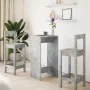 Mesa alta de bar madera ingeniería gris hormigón 51x50x103,5 cm by , Kitchen and dining tables - Ref: Foro24-854421, Price: 6...