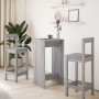 Mesa alta de bar madera ingeniería gris Sonoma 51x50x103,5 cm by , Kitchen and dining tables - Ref: Foro24-854423, Price: 62,...