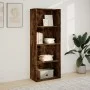 Estantería madera de ingeniería roble ahumado 60x30x152 cm de , Librerías y estanterías - Ref: Foro24-857912, Precio: 61,41 €...