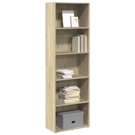 Estantería de madera de ingeniería roble Sonoma 60x30x189 cm by , Bookcases and shelves - Ref: Foro24-857919, Price: 82,75 €,...