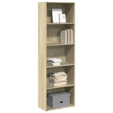 Estantería de madera de ingeniería roble Sonoma 60x30x189 cm de , Librerías y estanterías - Ref: Foro24-857919, Precio: 83,27...