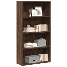 Ingenieurholzregal in Eichenbraun 80x30x152 cm von , Bücherregale und Regale - Ref: Foro24-857946, Preis: 69,66 €, Rabatt: %