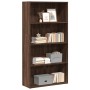Estantería madera de ingeniería marrón roble 80x30x152 cm by , Bookcases and shelves - Ref: Foro24-857946, Price: 70,58 €, Di...