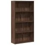 Estantería madera de ingeniería marrón roble 80x30x152 cm de , Librerías y estanterías - Ref: Foro24-857946, Precio: 69,66 €,...