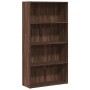 Estantería madera de ingeniería marrón roble 80x30x152 cm by , Bookcases and shelves - Ref: Foro24-857946, Price: 70,58 €, Di...