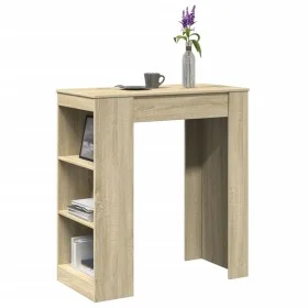 Mesa alta bar con estantes madera roble Sonoma 95x47x103,5 cm by , Kitchen and dining tables - Ref: Foro24-854384, Price: 85,...