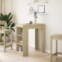Mesa alta bar con estantes madera roble Sonoma 95x47x103,5 cm by , Kitchen and dining tables - Ref: Foro24-854384, Price: 85,...