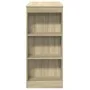 Mesa alta bar con estantes madera roble Sonoma 95x47x103,5 cm by , Kitchen and dining tables - Ref: Foro24-854384, Price: 85,...