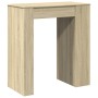 Hoher Bartisch mit Eichenholzregalen Sonoma 95x47x103,5 cm von , Küchen- und Esstische - Ref: Foro24-854384, Preis: 86,49 €, ...