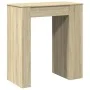 Mesa alta bar con estantes madera roble Sonoma 95x47x103,5 cm by , Kitchen and dining tables - Ref: Foro24-854384, Price: 85,...