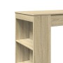 Hoher Bartisch mit Eichenholzregalen Sonoma 95x47x103,5 cm von , Küchen- und Esstische - Ref: Foro24-854384, Preis: 86,49 €, ...
