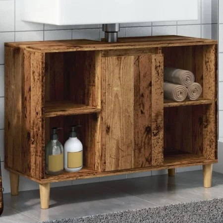 Mueble de baño madera de ingeniería envejecida 80x33x60 cm by , bathroom vanities - Ref: Foro24-857133, Price: 59,30 €, Disco...