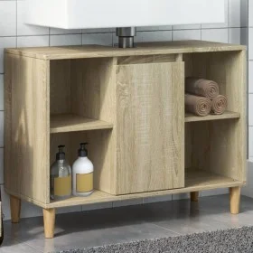 Badezimmerschrank aus Sonoma-Eichen-Ingenieurholz 80x33x60 cm. von , Badezimmerwaschtische - Ref: Foro24-857131, Preis: 57,73...