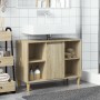 Badezimmerschrank aus Sonoma-Eichen-Ingenieurholz 80x33x60 cm. von , Badezimmerwaschtische - Ref: Foro24-857131, Preis: 58,49...