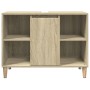 Badezimmerschrank aus Sonoma-Eichen-Ingenieurholz 80x33x60 cm. von , Badezimmerwaschtische - Ref: Foro24-857131, Preis: 58,49...