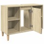 Badezimmerschrank aus Sonoma-Eichen-Ingenieurholz 80x33x60 cm. von , Badezimmerwaschtische - Ref: Foro24-857131, Preis: 58,49...