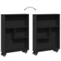 Carrito de almacenaje estrecho madera negro 48x13x68 cm de , Librerías y estanterías - Ref: Foro24-855224, Precio: 53,76 €