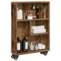 Carrito de almacenaje estrecho madera envejecida 48x13x68 cm de , Librerías y estanterías - Ref: Foro24-855230, Precio: 46,57...