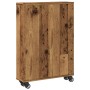 Carrito de almacenaje estrecho madera envejecida 48x13x68 cm von , Bücherregale und Regale - Ref: Foro24-855230, Preis: 43,92...